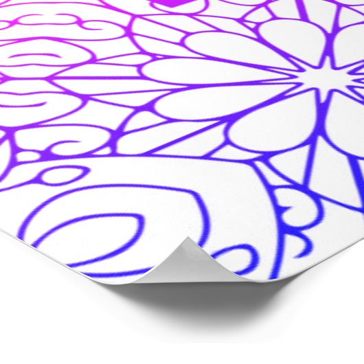 Morgen eine Leerseite - Abstrakte Musterfarben Poster (Ecke)