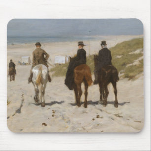 Morgen-Fahrt auf den Strand - Anton-Malvenfarbe Mousepad