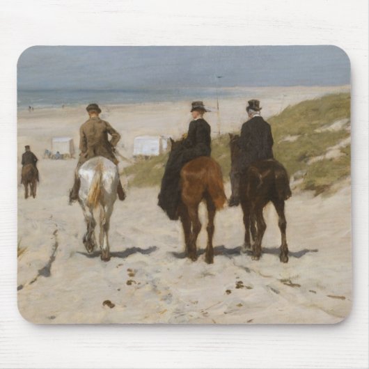 Morgen-Fahrt auf den Strand - Anton-Malvenfarbe Mousepad (Vorne)