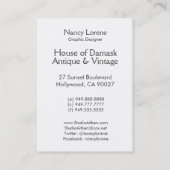 Morgen-Farben: Vogel-Malerei im Türkis u. im Grün Visitenkarte (Rückseite)