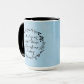 Morgen-Gebets-Kaffeetasse Tasse (Vorderseite Links)