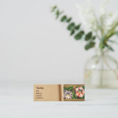 MORGEN GLORY UND RED BERRIES MINI VISITENKARTE (Stehend Vorderseite)