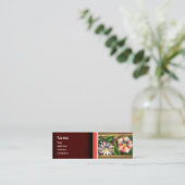 MORGEN GLORY UND RED BERRIES MINI VISITENKARTE (Stehend Vorderseite)