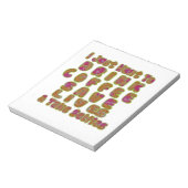 Morgen habe ich gerade gewollt, Kaffee Retten Lebe Notizblock (Rotiert)