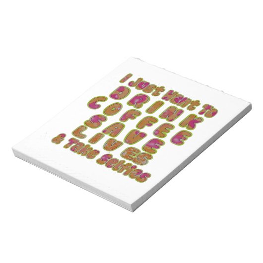 Morgen habe ich gerade gewollt, Kaffee Retten Lebe Notizblock (Rotiert)