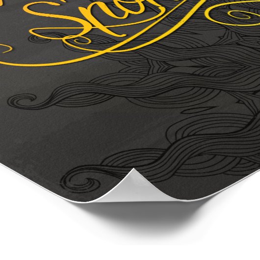 Morgen hat gebrochen mehr Kaffee gesprochen Farbe Poster (Ecke)