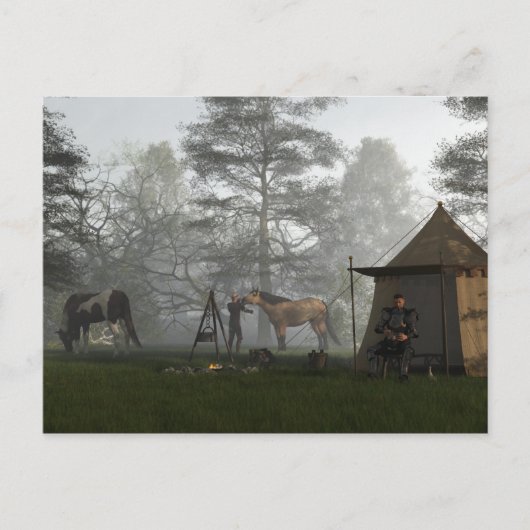 Morgen im Knights-Lager Postkarte (Vorderseite)