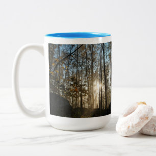 Morgen im Pennsylvania-Wald Zweifarbige Tasse