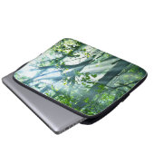 Morgen im Wald Laptopschutzhülle (Vorne Knopf)