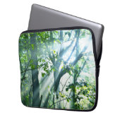 Morgen im Wald Laptopschutzhülle (Vorderseite Links)