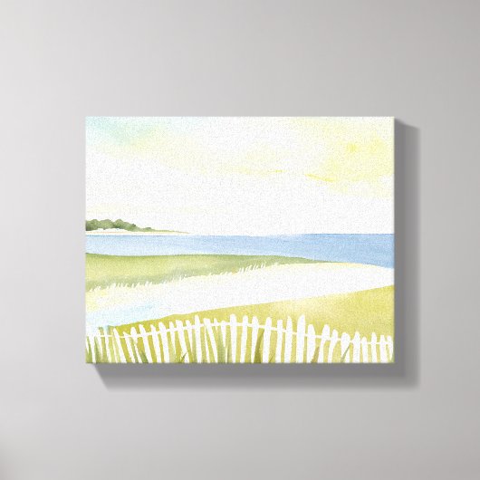 Morgen in Chatham | Cape Cod Aquarellmalerei Leinwanddruck (Vorderseite)