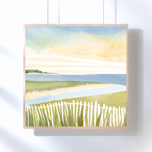 Morgen in Chatham   Cape Cod Aquarellmalerei Poster