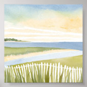 Morgen in Chatham | Cape Cod Aquarellmalerei Poster (Vorne)