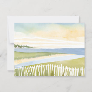 Morgen in Chatham   Cape Cod Aquarellmalerei Postkarte