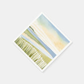 Morgen in Chatham | Cape Cod Aquarellmalerei Serviette (Ecke)