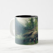 Morgen in den Adirondacks Zweifarbige Tasse (Vorderseite Links)