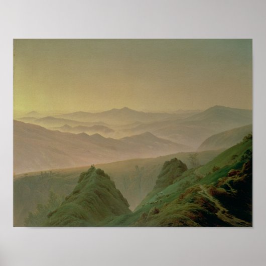 Morgen in den Bergen Poster (Vorne)