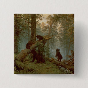 Morgen in einem Kiefern-Wald, 1889 Button