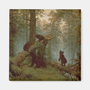 Morgen in einem Kiefern-Wald, 1889 Magnet