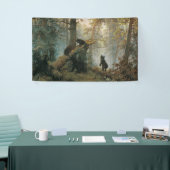 Morgen in einem Kiefernwald (Bären im Wald) Banner (Messeveranstaltung)