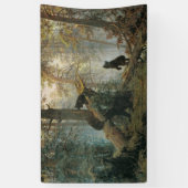 Morgen in einem Kiefernwald (Bären im Wald) Banner (Vertikal)