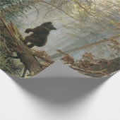 Morgen in einem Kiefernwald (Bären im Wald) Geschenkpapier (Ecke)