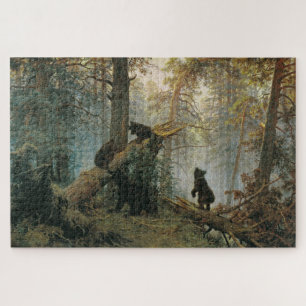 Morgen in einem Kiefernwald (Bären im Wald) Puzzle