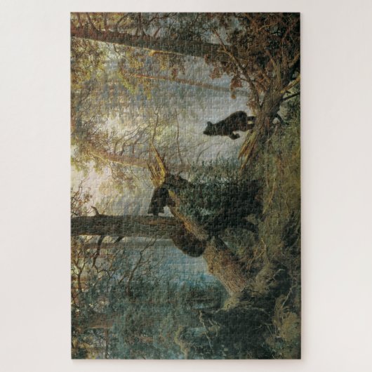 Morgen in einem Kiefernwald (Bären im Wald) Puzzle (Vertikal)