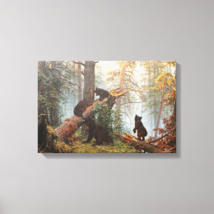 Morgen in einem Kiefernwald, Fine Art Leinwanddruck