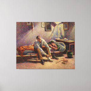Morgen, Inneres von Maximilien Luce im Jahr 1890 Leinwanddruck