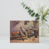 Morgen, Inneres von Maximilien Luce im Jahr 1890 Postkarte (Stehend Vorderseite)