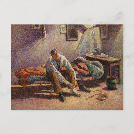 Morgen, Inneres von Maximilien Luce im Jahr 1890 Postkarte (Vorderseite)