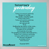 Morgen ist gestern Poster (Vorne)