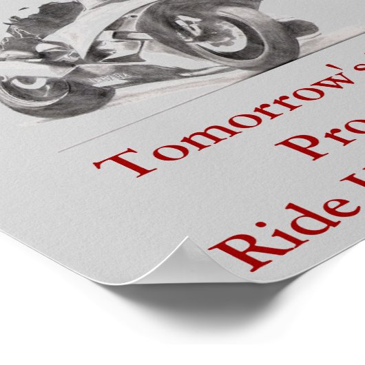 Morgen ist noch nie versprochen harter Rad sicher Poster (Ecke)