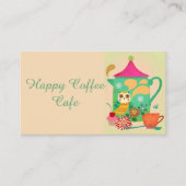 Morgen-Kaffee-Eule Visitenkarte (Vorderseite)