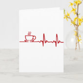 Morgen-Kaffee-Herzschlag EKG Karte (Gelbe Blume)