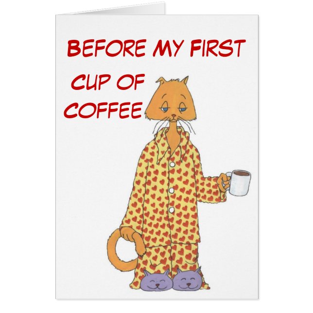 Morgen-Kaffee-Katze (Vorne)