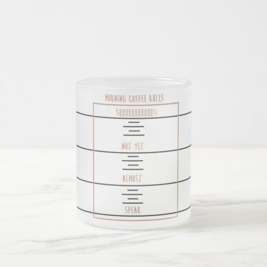 Morgen-Kaffee-Regeln Mattglastasse (Mittel)