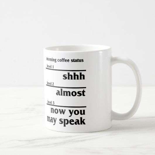 Morgen-Kaffee-Status Kaffeetasse (Rechts)
