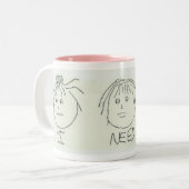 Morgen-Kaffee Zweifarbige Tasse (Vorderseite Links)