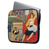 Morgen-Kaffeepause Laptopschutzhülle (Vorderseite Links)