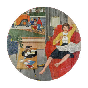 Morgen-Kaffeepause Schneidebrett