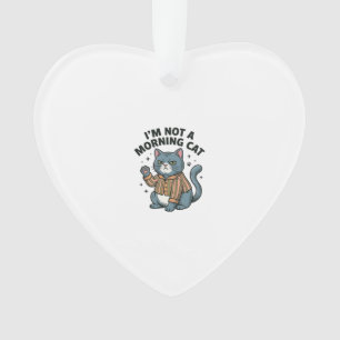 Morgen Katze Vintage Gravur Lustiges Katze T-Shirt Ornament