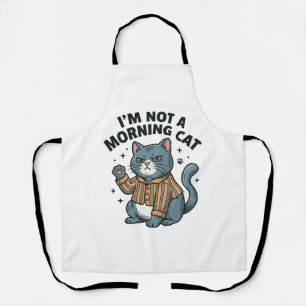 Morgen Katze Vintage Gravur Lustiges Katze T-Shirt Schürze