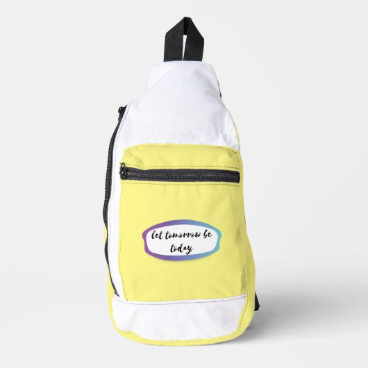 Morgen lass heute crossbody bag (Vorderseite)