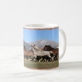 Morgen-Laufpferde Kaffeetasse (VorderseiteRechts)