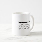 Morgen. Lustiger Wörterbucheintrag. Kaffeetasse (VorderseiteRechts)