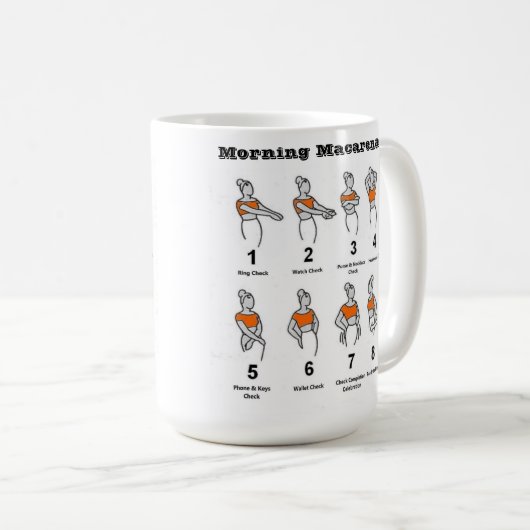 Morgen Macarena-Tasse Kaffeetasse (VorderseiteRechts)