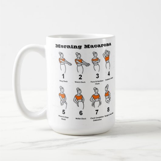 Morgen Macarena-Tasse Kaffeetasse (Links)