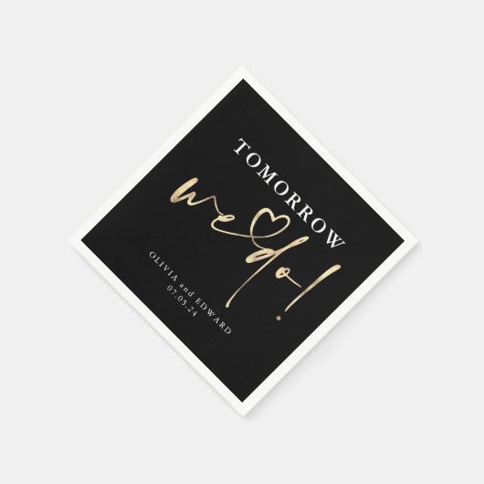 Morgen machen wir Black Probe Dinner Napkins Serviette (Ecke)